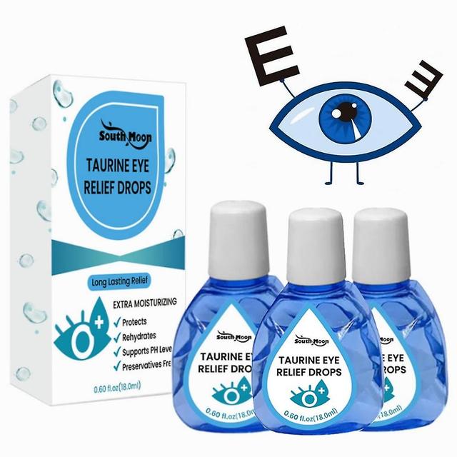 3x 18ml taurine eye relief druppels, oogverzorgingsvloeistof, verzachtende oogdruppels, verlichten oogvermoeidheid zicht binnen on Productcaster.