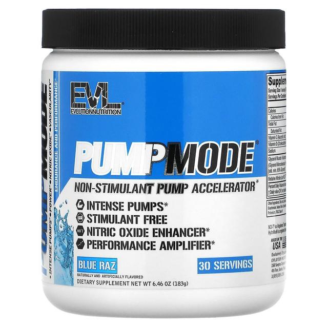 Evlution Nutrition EVLution Ernæring, PumpMode, Blue Raz, 6,46 oz (183 g) on Productcaster.