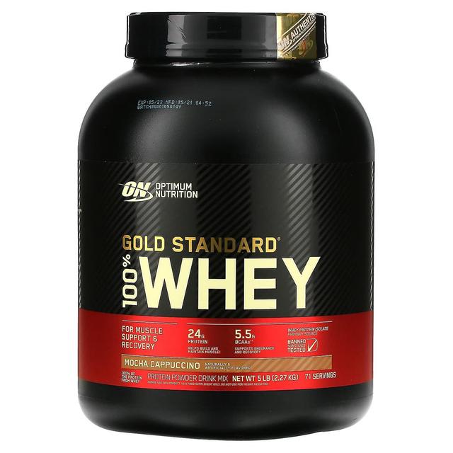 Optimum Nutrition, Gold Standard 100% Whey, Mocha Cappuccino, 5 lb (2.27 kg) on Productcaster.