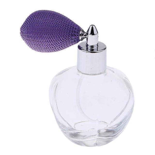 Crystal Empty Refillable Perfume Bottle Atomizer Spray Bottles 100ml Pink Purple 10X7CM on Productcaster.