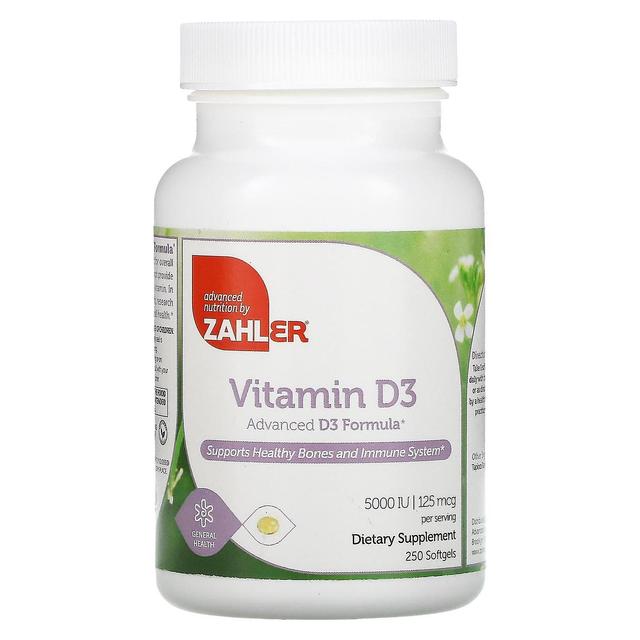 Zahler, Vitamin D3, Advanced D3 Formula, 125 mcg (5.000 IE), 250 Kapseln on Productcaster.