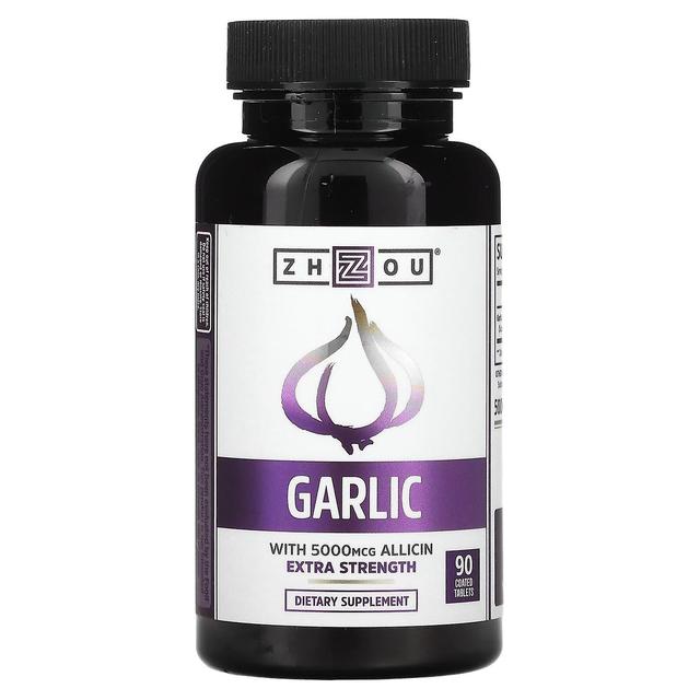 Zhou Nutrition, Garlic Extra Strength, 90 Coated Tablets on Productcaster.