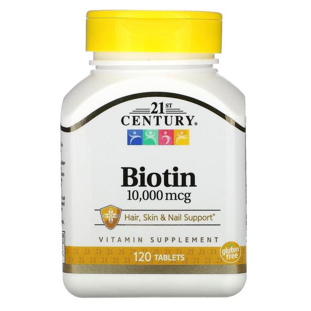 21st Century 2000-talet, Biotin, 10 000 mcg, 120 tabletter on Productcaster.