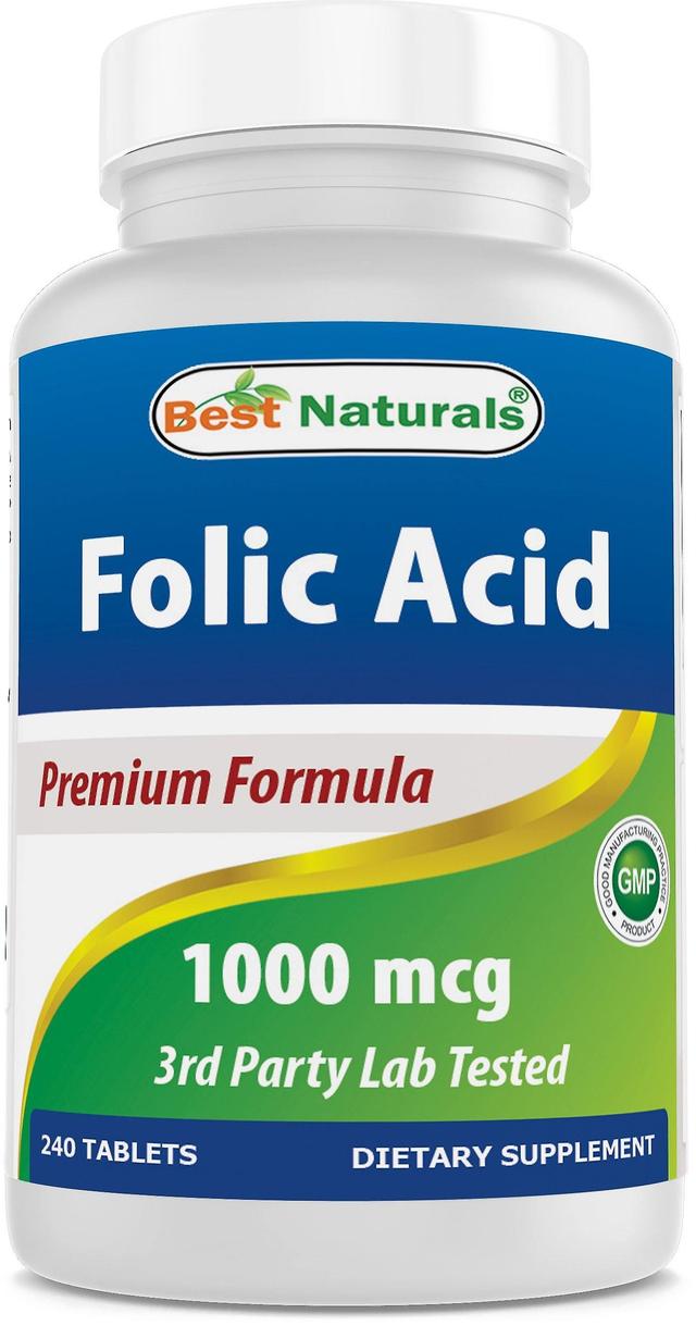 Best naturals folic acid 1000 mcg (vitamin b9), 240 tablets on Productcaster.