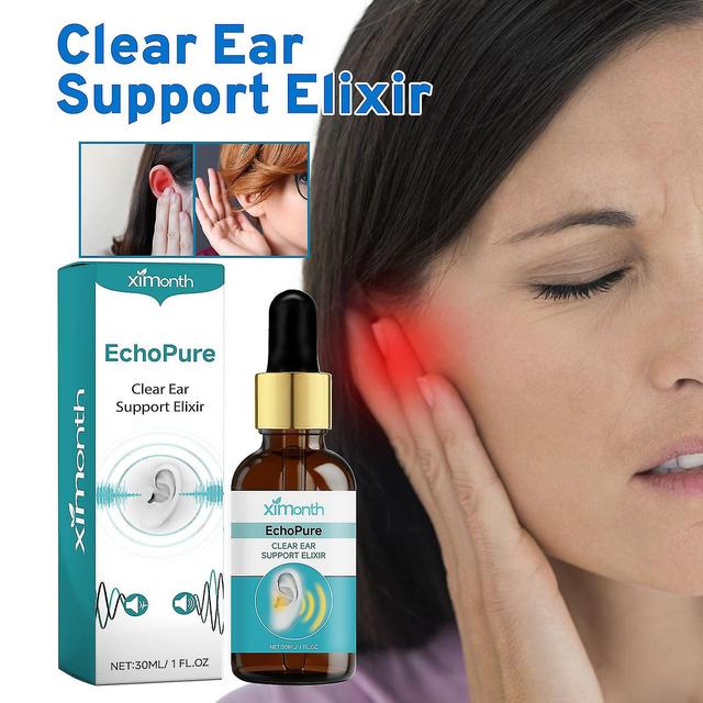 Hxetlv EchoPure Organic Ear Support Elixir, Clear Ear Support Elixir, Hearing Support Supplement Drops For Tinnitus Relief Främjar auditiv klarhet 1st on Productcaster.