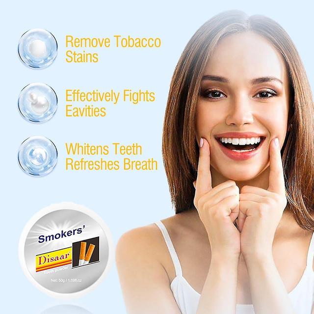 Smokers Tooth Powder Remove Tobacco Stains, Whitens Teeth Refreshes Breath, Amino Acid Lemon Extract 50 g 1pcs on Productcaster.