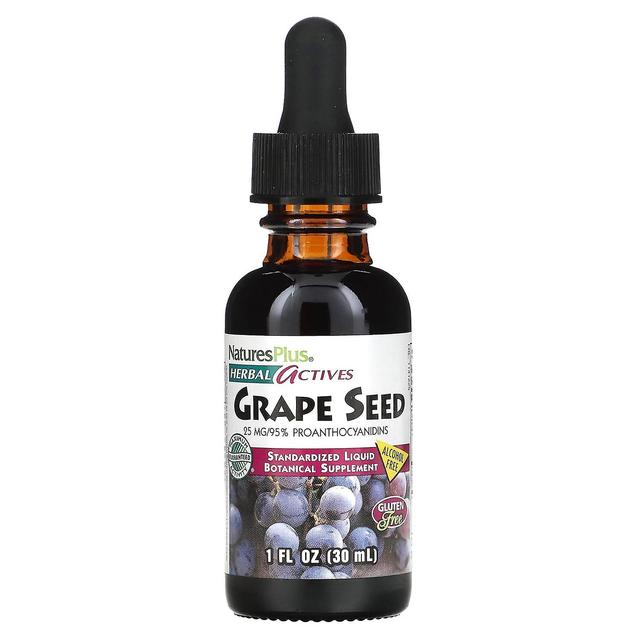 Nature's Plus NaturesPlus, Herbal Actives, Grape Seed, Alcohol Free, 25 mg, 1 fl oz (30 ml) on Productcaster.