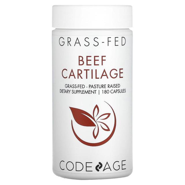 Codeage, Cartilagem de Carne Bovina Alimentada com Capim, Pastagem Elevada, 180 Cápsulas on Productcaster.