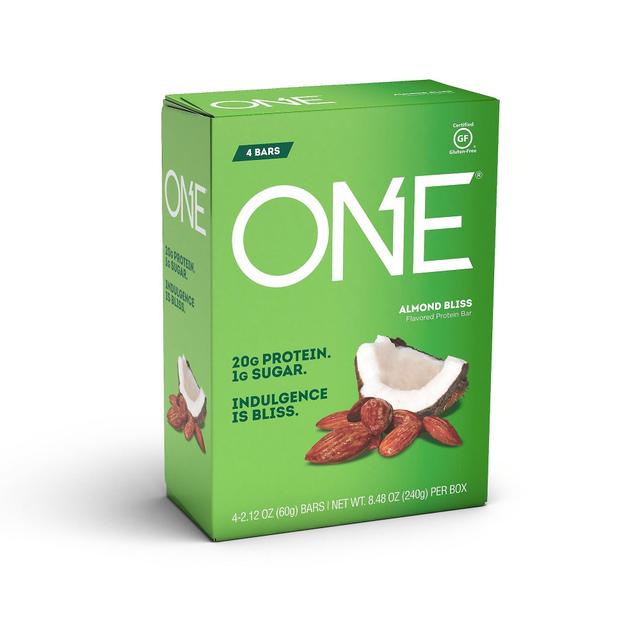 Onebar Uma barra de proteína, felicidade de amêndoas, 4 ea on Productcaster.