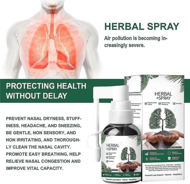 Herbal Lung Cleanse Mist, Powerful Lung Support, Natural Herbal Extract Cleanse Mist Powerful Lung Cleanse Respiratory 1pcs on Productcaster.