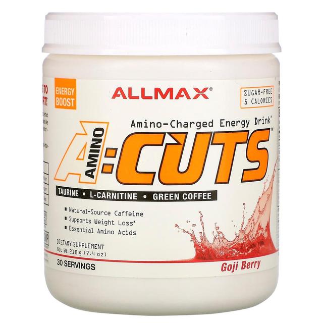 ALLMAX, ACUTS, aminoahdettu energiajuoma, Goji Berry, 7,4 oz (210 g) on Productcaster.