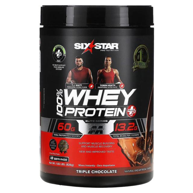 Six Star, Elite Series, 100% Whey Protein Plus, Triple Chocolate, 1.82 lbs (826 g) on Productcaster.