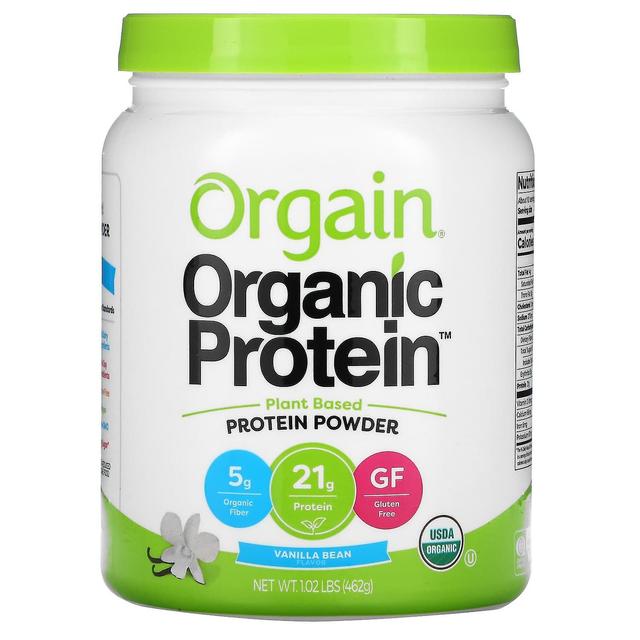 Orgain, Organic Protein Powder, Plant Based, Vanilla Bean, 1.02 lb (462) g on Productcaster.