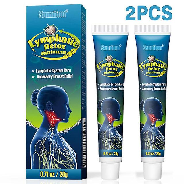 1/2ks Lymfatická detoxikačná masť Lymfatický krém Lymfodrenáž Protiopuchová liečba prsníkov 2Pcs on Productcaster.