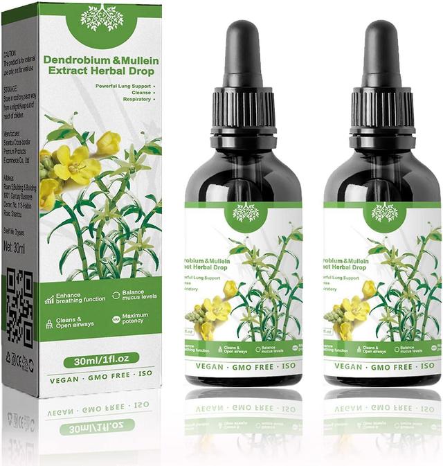 Dendrobium & Mullein Extract - Soutien pulmonaire puissant, nettoyage et respiration, sérum de santé pulmonaire à base de plantes, herbes d’extrait... on Productcaster.