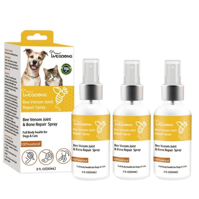 1-3X Pet Bee Venom Joint Therapy Oil for Full Body Recovery for Dog Cat Pain 3pcs on Productcaster.