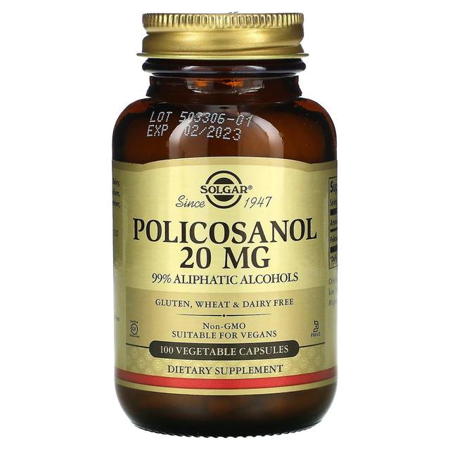 Solgar, Policosanol, 20 mg, 100 Vegetable Capsules on Productcaster.