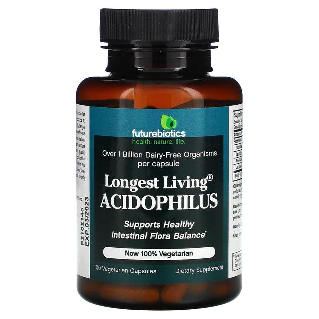 FutureBiotics, Longest Living Acidophilus, 100 Vegetarian Capsules on Productcaster.