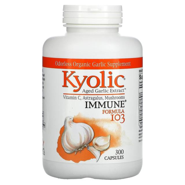 Kyolic, Aged Garlic Extract, Immune, Formula 103, 300 Capsules on Productcaster.