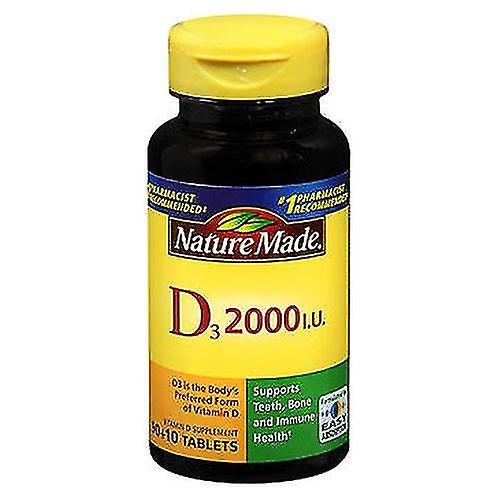 Nature Made Vitamin D3 Tablets, 2000 UI, 100 Tabs (Paquete de 2) on Productcaster.