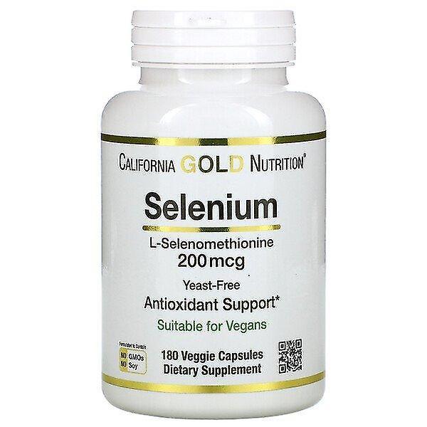 California Gold Nutrition, Selenium, Yeast-Free, 200 mcg, 180 Veggie Capsules on Productcaster.