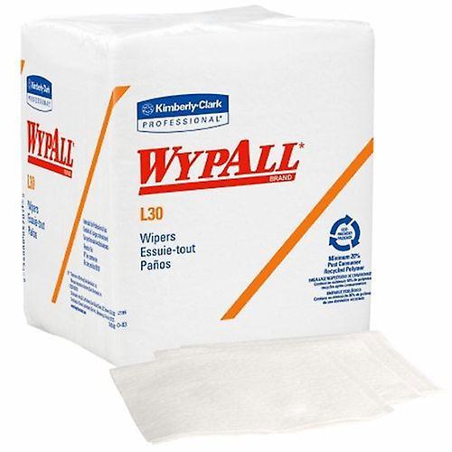 Kimberly Clark Task Wipe WypAll L30 Light Duty White NonSterile Double Re-Creped 12 X 12-1/2 Inch Disposable, Count of 1080 (Pack of 1) on Productcaster.