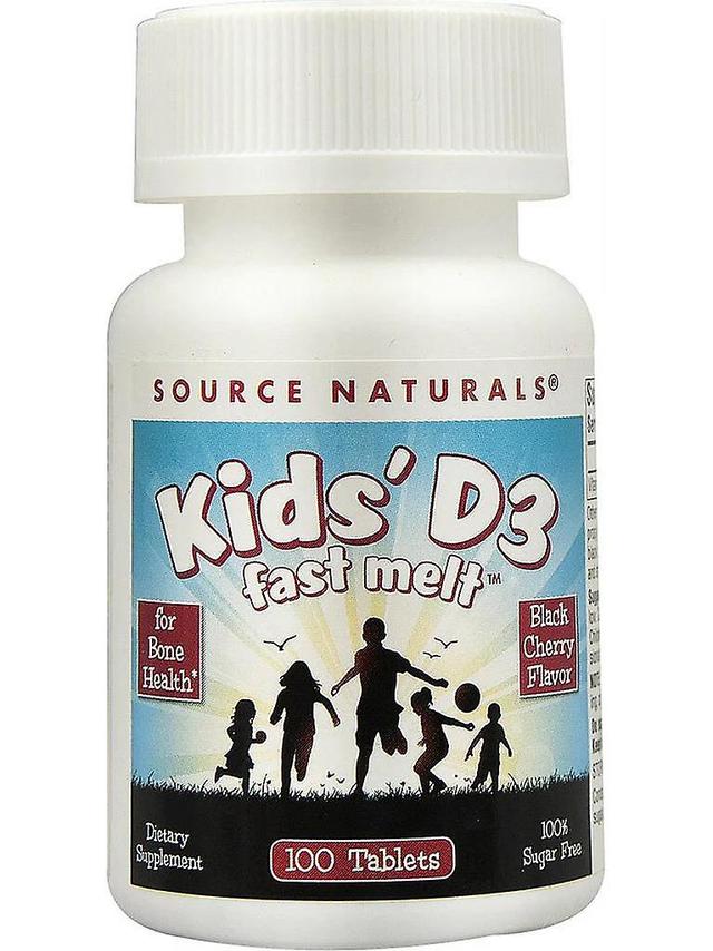 Source Naturals Źródło: Naturals Kids Vitamin D-3 400iu 100 Black Cherry Fast Melts on Productcaster.