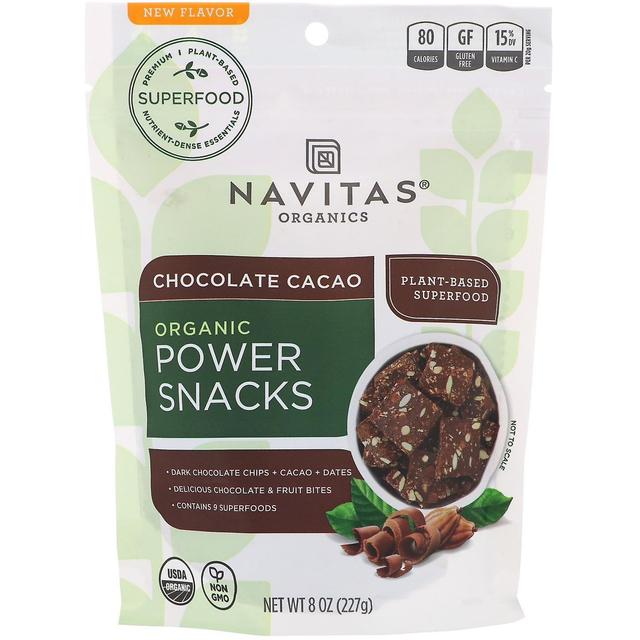 Navitas Organics, Przekąski energetyczne, Kakao czekoladowe, 8 oz (227 g) on Productcaster.