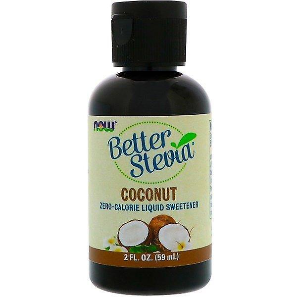 NOW Foods Nu fødevarer, bedre stevia, nul-kalorie flydende sødemiddel, kokosnød, 2 fl oz (59 ml) on Productcaster.