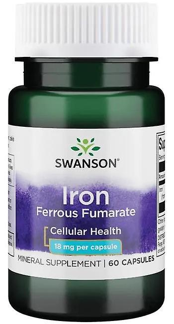 Swanson ijzer-Ferro-fumaraat 18 mg 60 capsules 87614115863 on Productcaster.