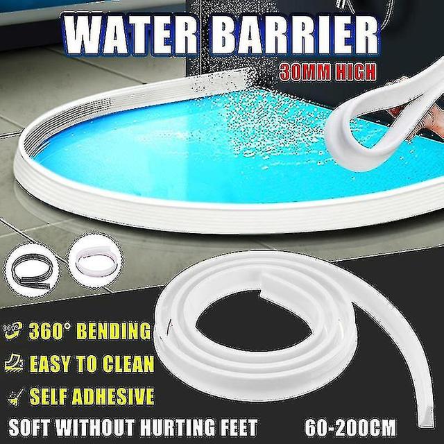 TIB Huamade 30 mm Höhe Badezimmer Wasserstopper Wassertrennwand Trocken & Nass Trennung Hochwassersperre Gummidamm Silikon Wasserblocker Don't Slip... on Productcaster.