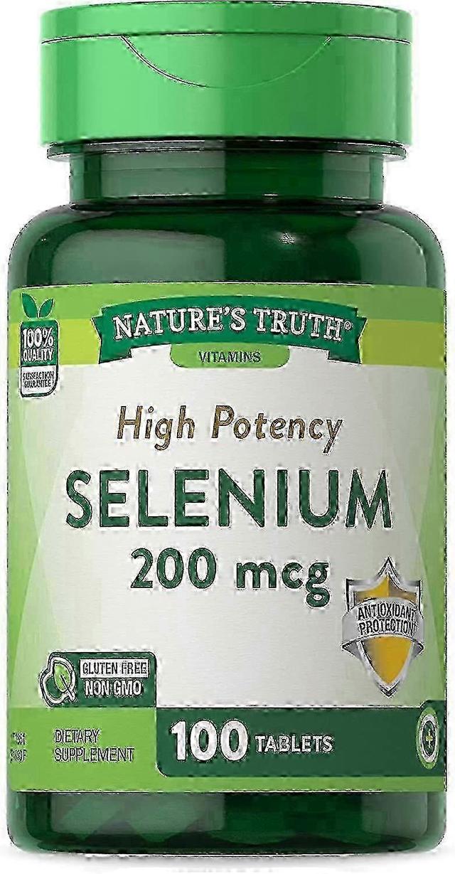 Nature's Truth Príroda ' s pravdou vysoká potencia selén, 200 mcg, tablety, 100 EA on Productcaster.