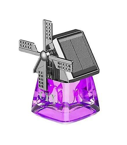 Solar Powered Windmill Air Freshener Car Windmill Fragrance Diffuser Purple on Productcaster.