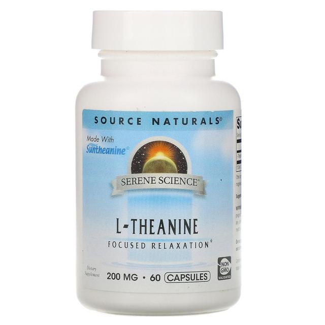 Source Naturals Lähde Naturals, Serene Science, L-teaniini, 200 mg, 60 kapselia on Productcaster.