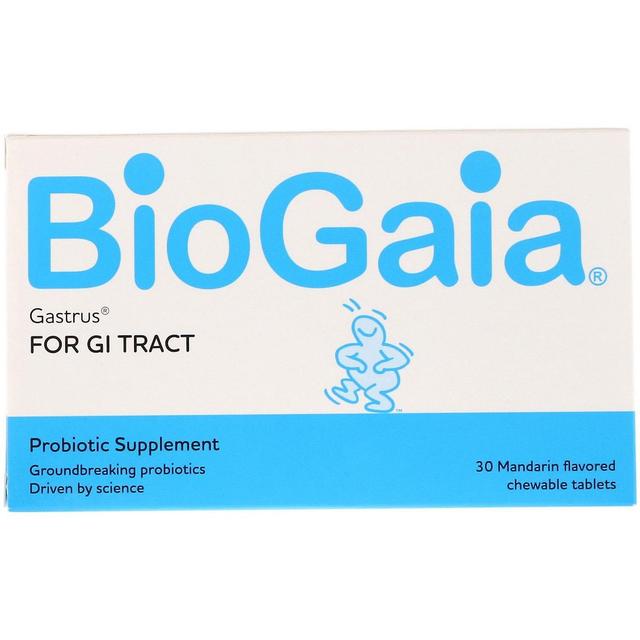 BioGaia, Gastrus, For GI Tract, Mandarin Flavored, 30 Chewable Tablets on Productcaster.