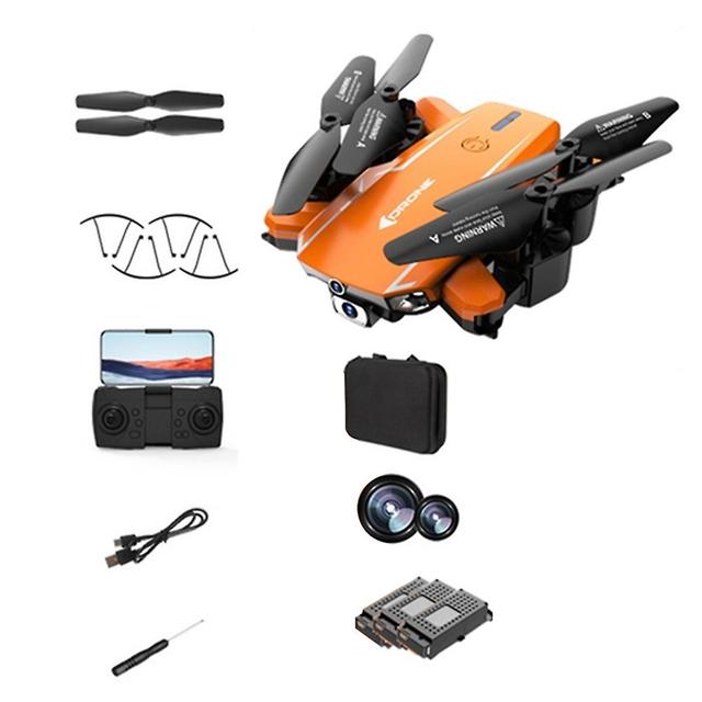 Portable Black/oranges Drone-camera With Bag 360 Flip Speed Adjustment Quadcopters Gifts For Kids Adults Orange Dual8K 3B on Productcaster.