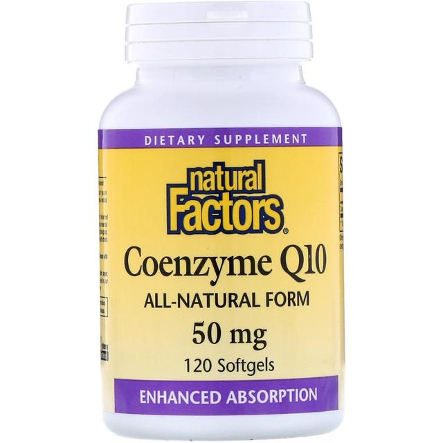 Natural Factors Natürliche Faktoren, Coenzym Q10, 50 mg, 120 Softgels on Productcaster.