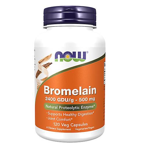 Now Foods Bromelain,2400GDU/500 mg,120 Veg Caps (Pack of 4) on Productcaster.