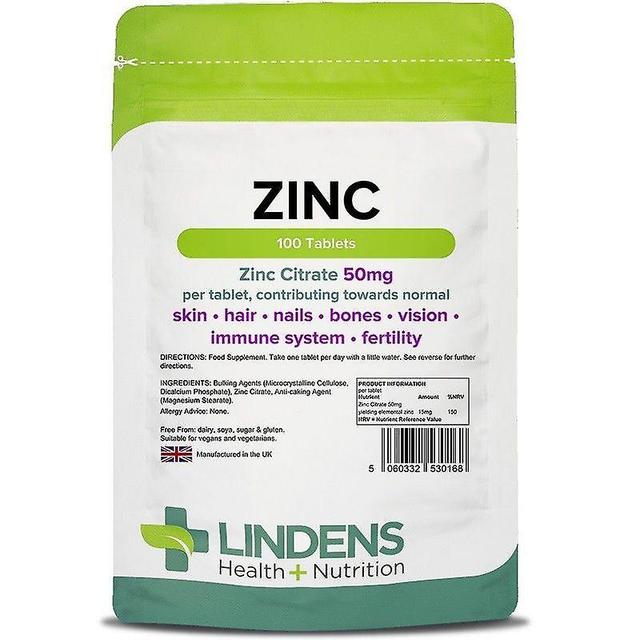 Lindens Zinc Citrate 50mg Tablets 100 (168) on Productcaster.