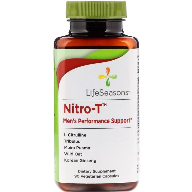 LifeSeasons, Nitro-T Men's Performance Support, 90 Vegetarian Capsules on Productcaster.