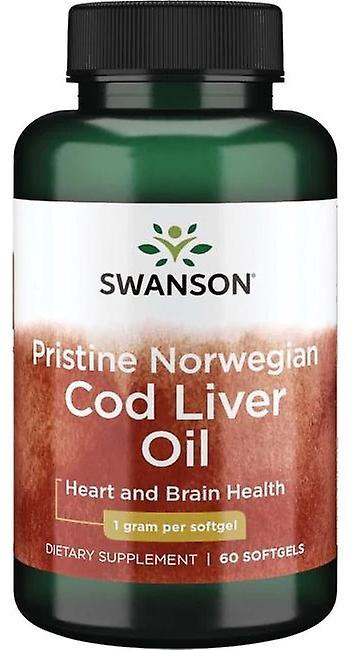 Swanson Ongerepte Noorse levertraan 1000 mg 60 Capsule 87614170480 on Productcaster.