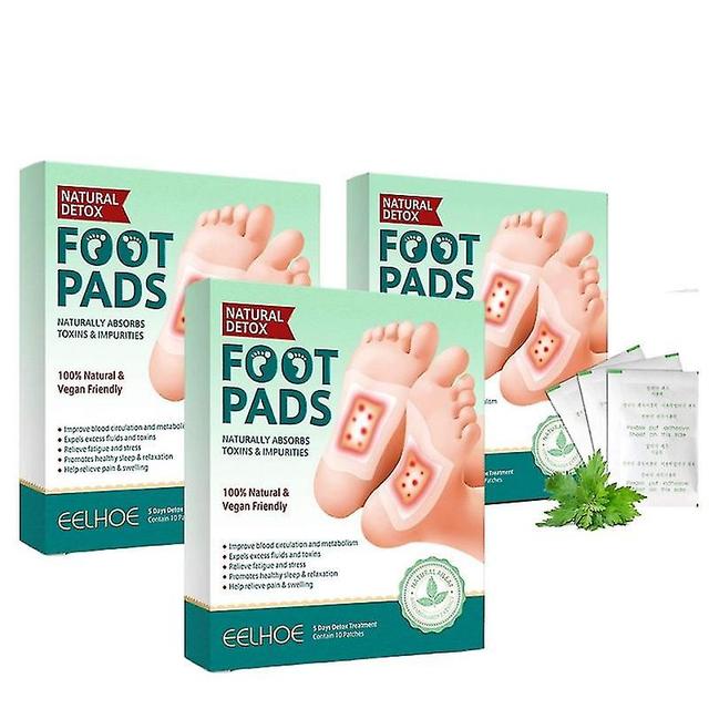 10-100pcs Natural Ingredients Detox Foot Patches,organic Bamboo Vinegar Detox Foot Pads Improves Sleep Quality,easy To Use 30pcs on Productcaster.