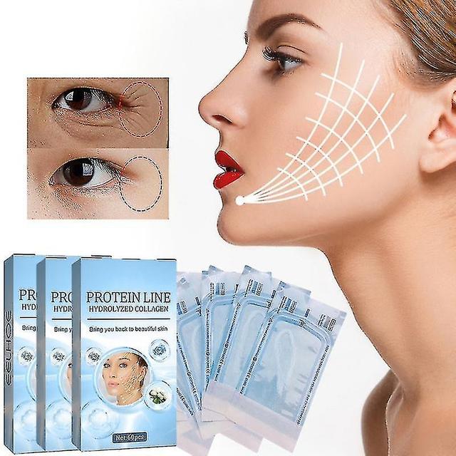 180pcs Protein Thread No Needle Gold Protein Line Absorbable Collagen For Facial Lift Anti Aging Hyaluronic Tightening Skin Tools on Productcaster.