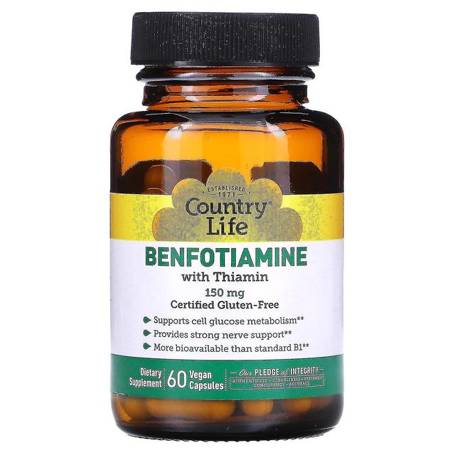 Benfotiamine met thiamine, 150 mg, 60 veganistische capsules on Productcaster.