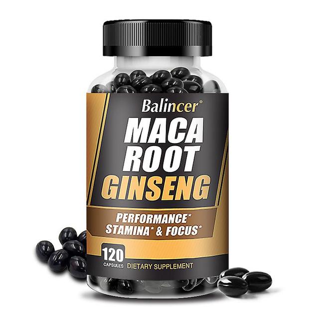 Vorallme Balincer Maca Root kapslar (med svart Maca) + röd ginseng extrakt för anti-trötthet, uthållighet, humör & passionerad prestanda 120 count-... on Productcaster.