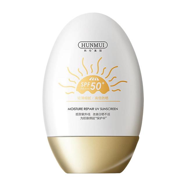 Hefansi Pienen kultaisen pullon aurinkovoidetta SPF50+ koko kehoa voidaan käyttää veden ja hien eristämiseen on Productcaster.