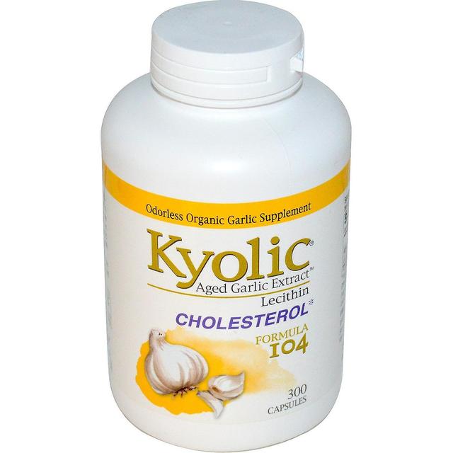 Kyolic, Extrato de alho envelhecido com lecitina, Fórmula de colesterol 104, 300 cápsulas on Productcaster.