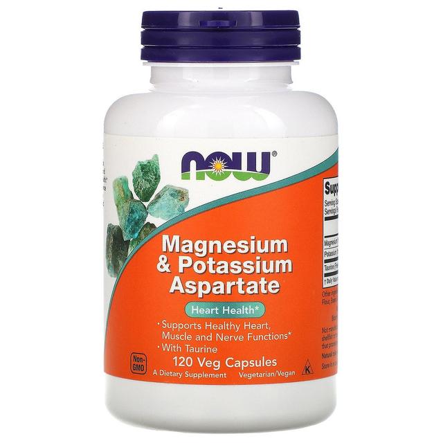 Now Foods, Magnesium & Potassium Aspartate, 120 Veg Capsules on Productcaster.