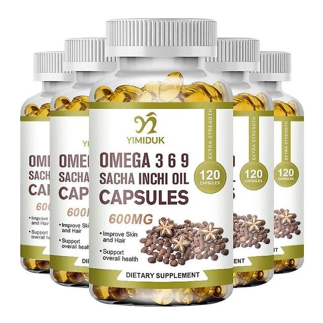 Vorallme Organic Source of Omegas 3, 6 and 9 Supplement Sacha Inchi Oil Capsules For Brain & Heart Health Essential Fatty Acids Source 5 Bottles 60... on Productcaster.