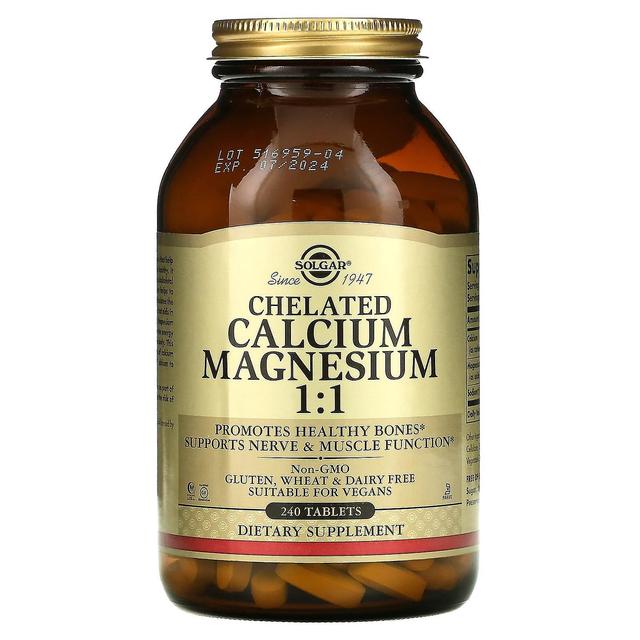 Solgar, Chelated Calcium Magnesium 1:1, 240 Tablets on Productcaster.